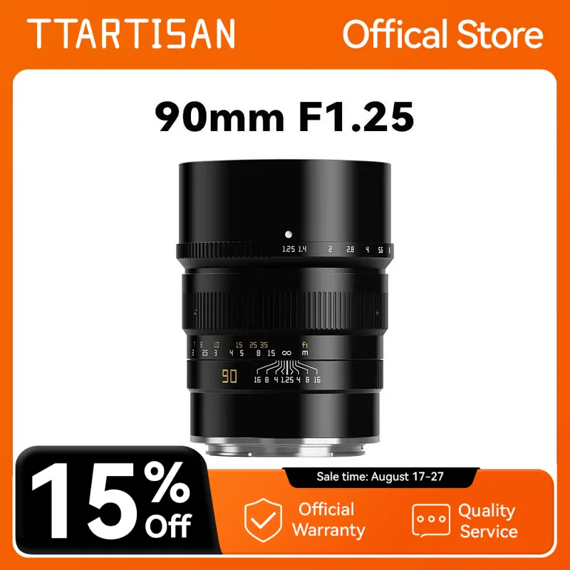 TTArtisan 90มม.F1.25 Full กรอบรูรับแสงขนาดใหญ่สำหรับ Sony Nikon Canon Sigma Panasonic Lumix Fuji Leica กล้องเลนส์ объектив