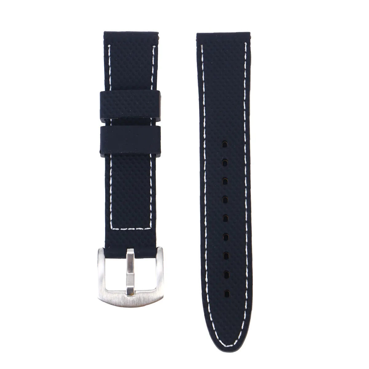 Waterproof Silicone Watch Strap 22Mm Heavy Duty Breathable Comfort Fit Sweat Resistant for Running Swimming Cycling Outdoor