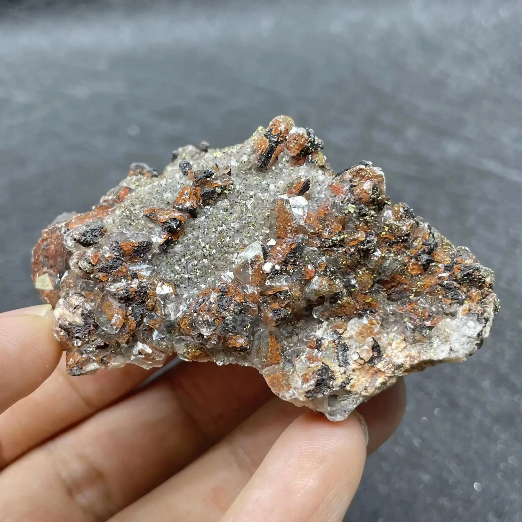 Natural Raw Stone Calcite With Pyrite Quartz Crystal Mineral Specimen Rock Home Decoration Gift Healing