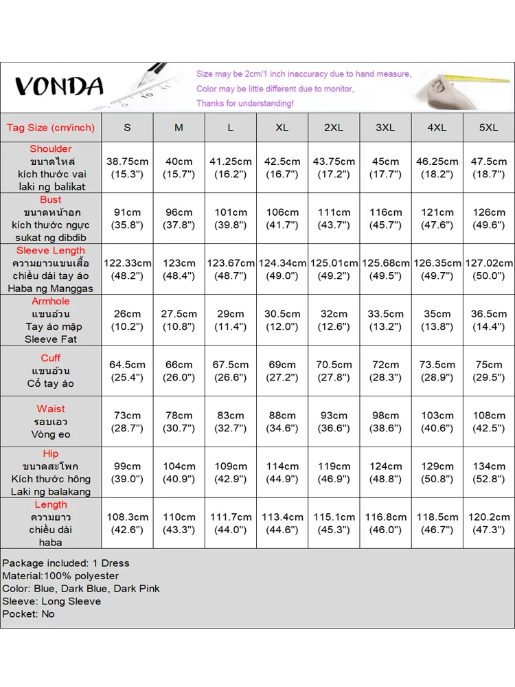 Elegancka biurowa sukienka damska seksowne kobiety obcisła do połowy łydki letnia sukienka na imprezę VONDA 2025 satynowy jedwab Vestidos artystyczna szata ze stójką