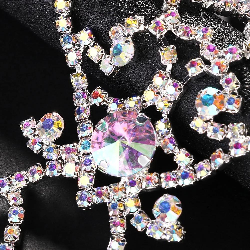 خلخال كريستال ملون للنساء ، مجوهرات بوهو للرقص الشرقي ، سلسلة إسورة قدم رائعة ، حجر الراين المجوف ، حفلة ، قاعة رقص