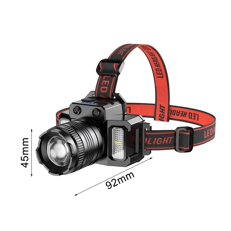 LED Sensor Headlamp Camping Search Light Head Flashlight Rechargeable Powerful Head Lamp Front Lanterns Headlights 5 Styles