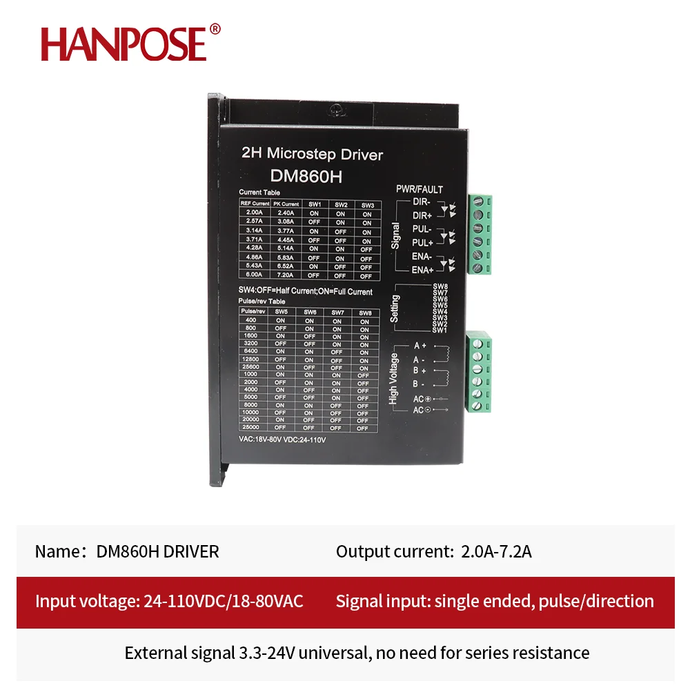 Subdivision Replacement of DM860H Genuine Promotion 24-110VDC 2-phase 86 Stepping Motor Driver of  NEMA34 Motor Drive