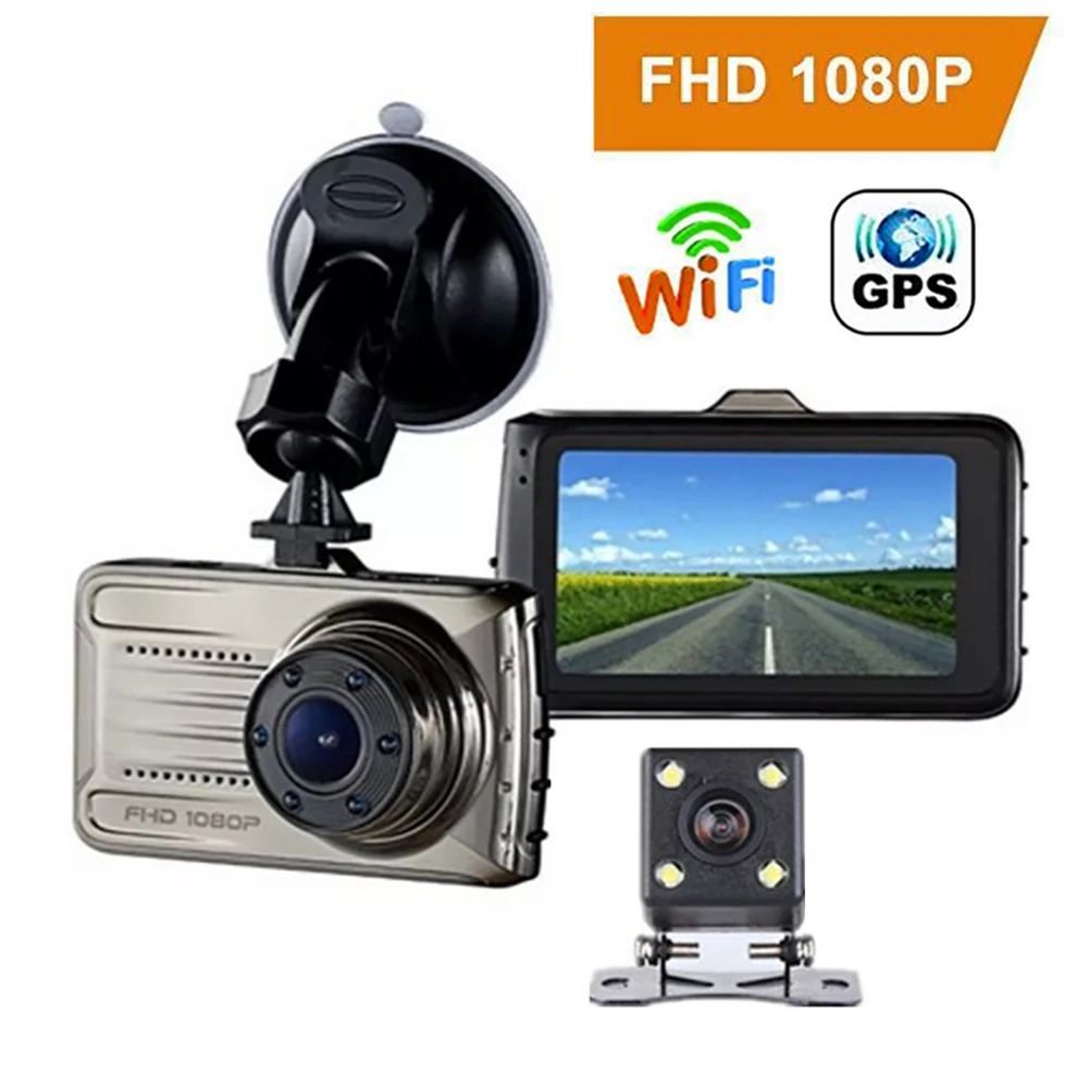 Car DVR WiFi Full HD 1080P Dash Cam Rear View Vehicle Camera Video Recorder Night Vision Auto DVRs Dashcam GPS Car Accessories