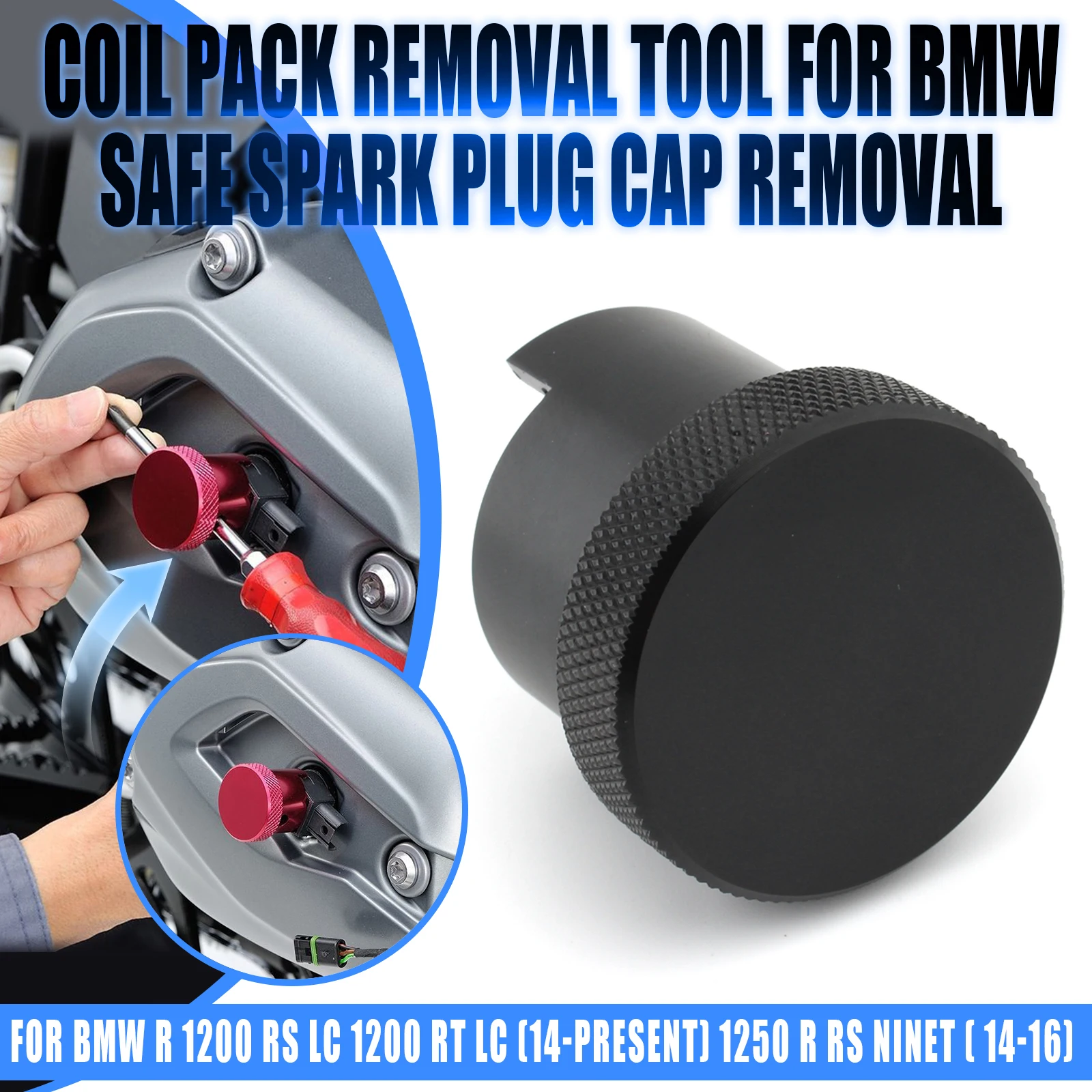 For F650GS F800GT K1200R R1100RS R1250GS R1200GS Motorcycle Coil Pack Removal Tool Puller Spark Plug Cap Aluminum