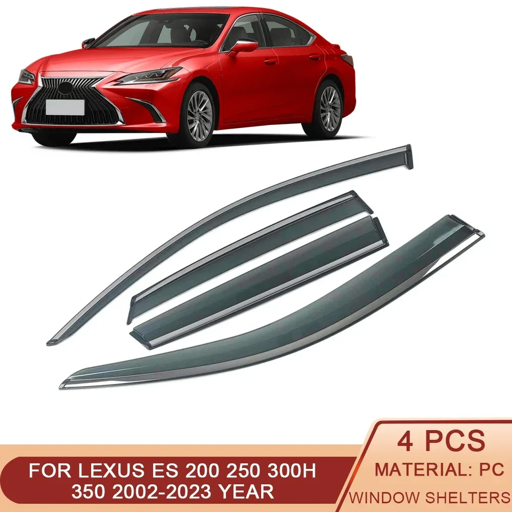 

For LEXUS ES 250/300h/350 2006-2023 Car Window Sun Rain Shade Visors Shield Shelter Protector Cover Frame Sticker Accessories