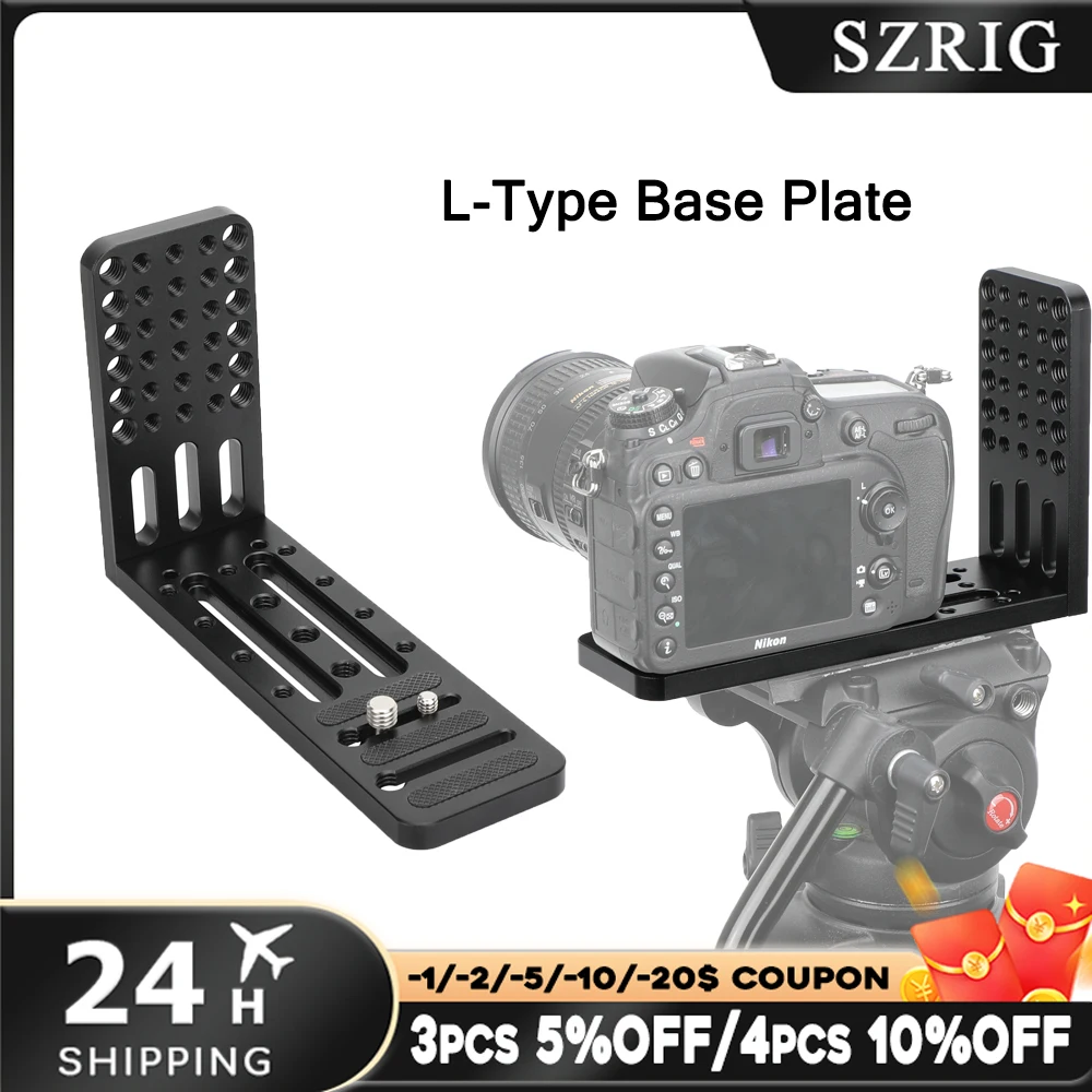 SZRig L-Shaped Multifunction Cheese Mounting Plate - Versatile and Durable Camera & Accessory Mounting Solution