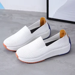 Scarpe da donna a bocca superficiale Ightweight Sneaker da donna scarpe traspiranti scarpe vulcanizzate femminili maglia a maglia Zapatos Para Mujeres