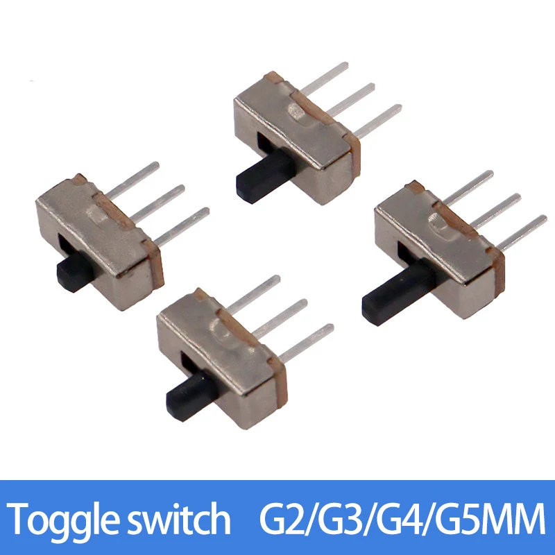 SS12D00G2/G3/G4/G5 small toggle switch with 3 feet 2 gears horizontal side shift handle height of 2/3/4/5MM