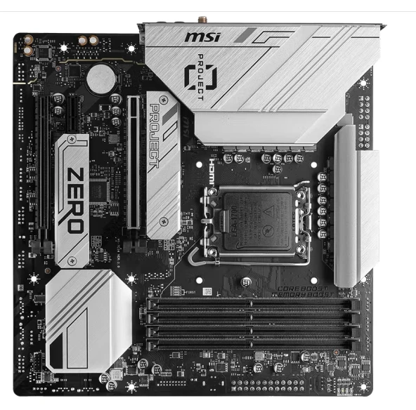 MSI Mainboard B760M PROJECT ZERO DDR5 WIFI Motherboard  Support CPU 14600K/14600KF/14700KF(Intel B760/LGA 1700)