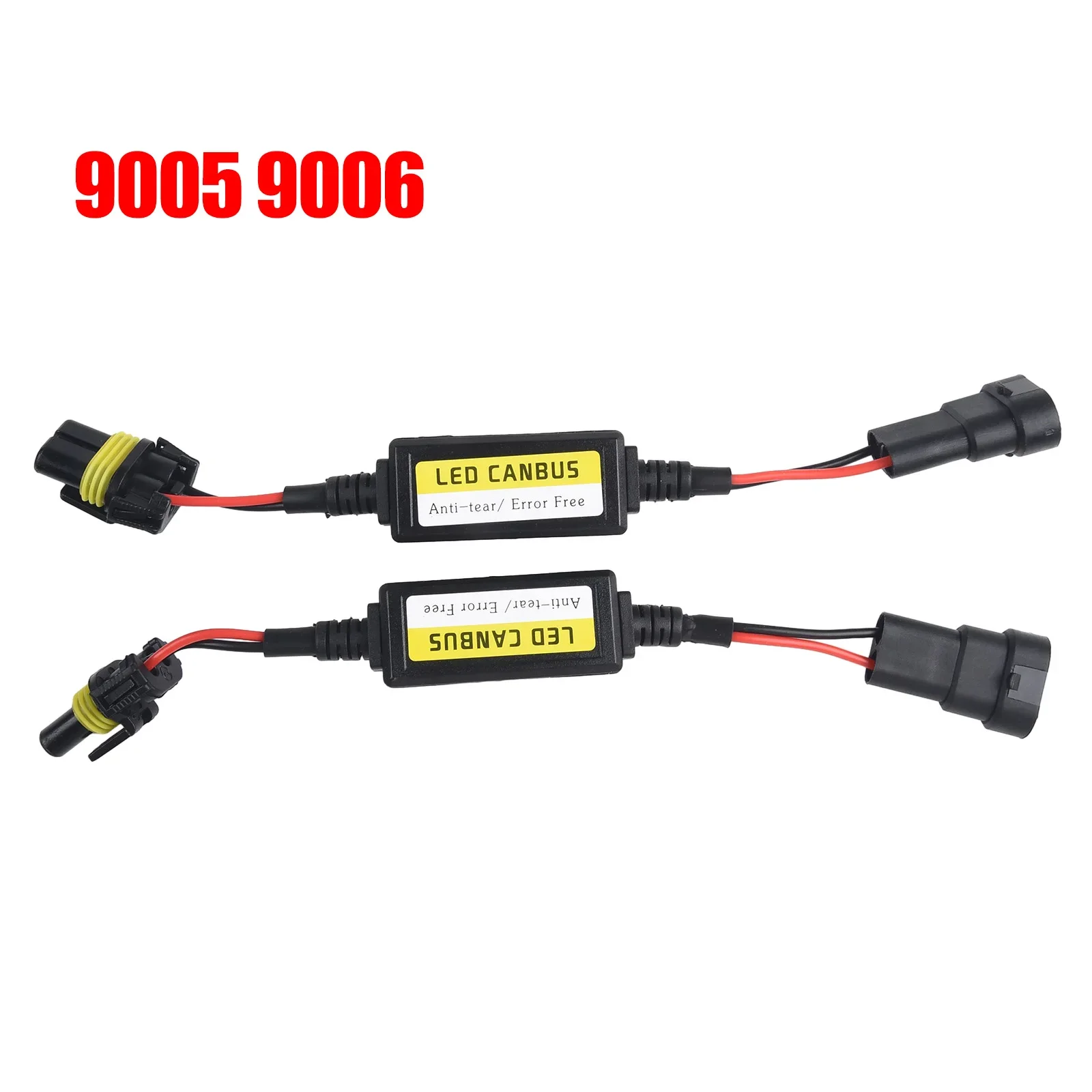 2 Pack LED Headlight Canbus Decoder 9005/9006 Easy Install Flicker Resistor Canceller Cancel Error message & Radio Interference