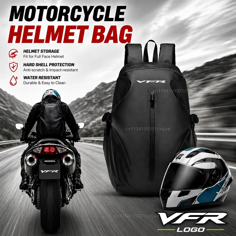 

Knight Backpack Motorcycle Helmet Bag Travel Equipment Waterproof Large Capacity For HONDA VFR 800 1200x VFR750 VFR800X VFR800F