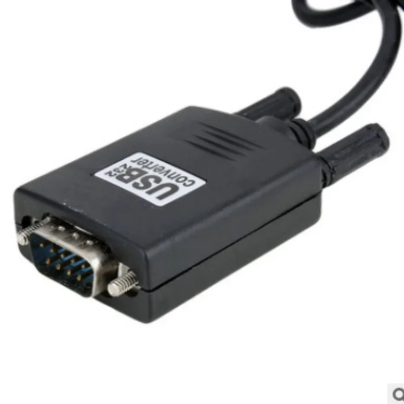 Kabel konverter USB 2.0 ke RS232 Serial DB9 9 Pin Male kabel hitam 0.8m 1 Port adaptor untuk teleskop sakelar router Cisco