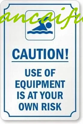 Настенный декор Предупреждающий знак Декор 8x12 Оловянные металлические знаки Обережно! Использование всех оборудования находится на ваш собственном риске Знак безопасности Новинка Si