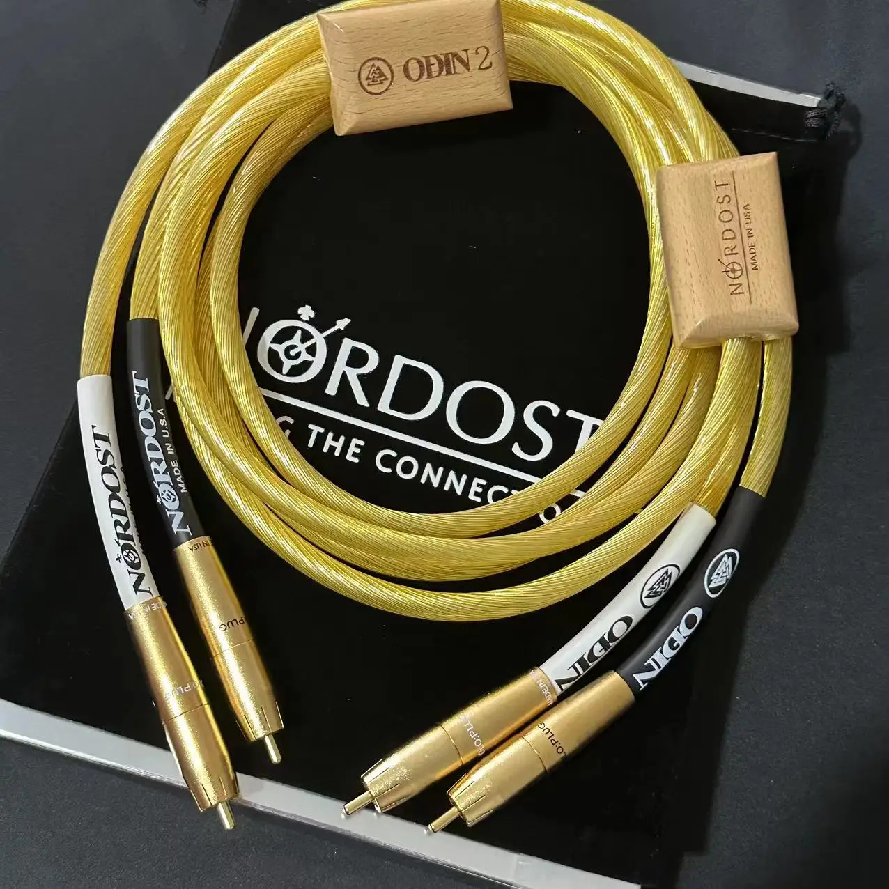 Nordost Odin2 Sterling Zilveren Vlaggenschip Audio Kabel Vergulde Rca Audio Kabel Xlr Kabel Voor Cd Dvd-Speler Versterker Audiof