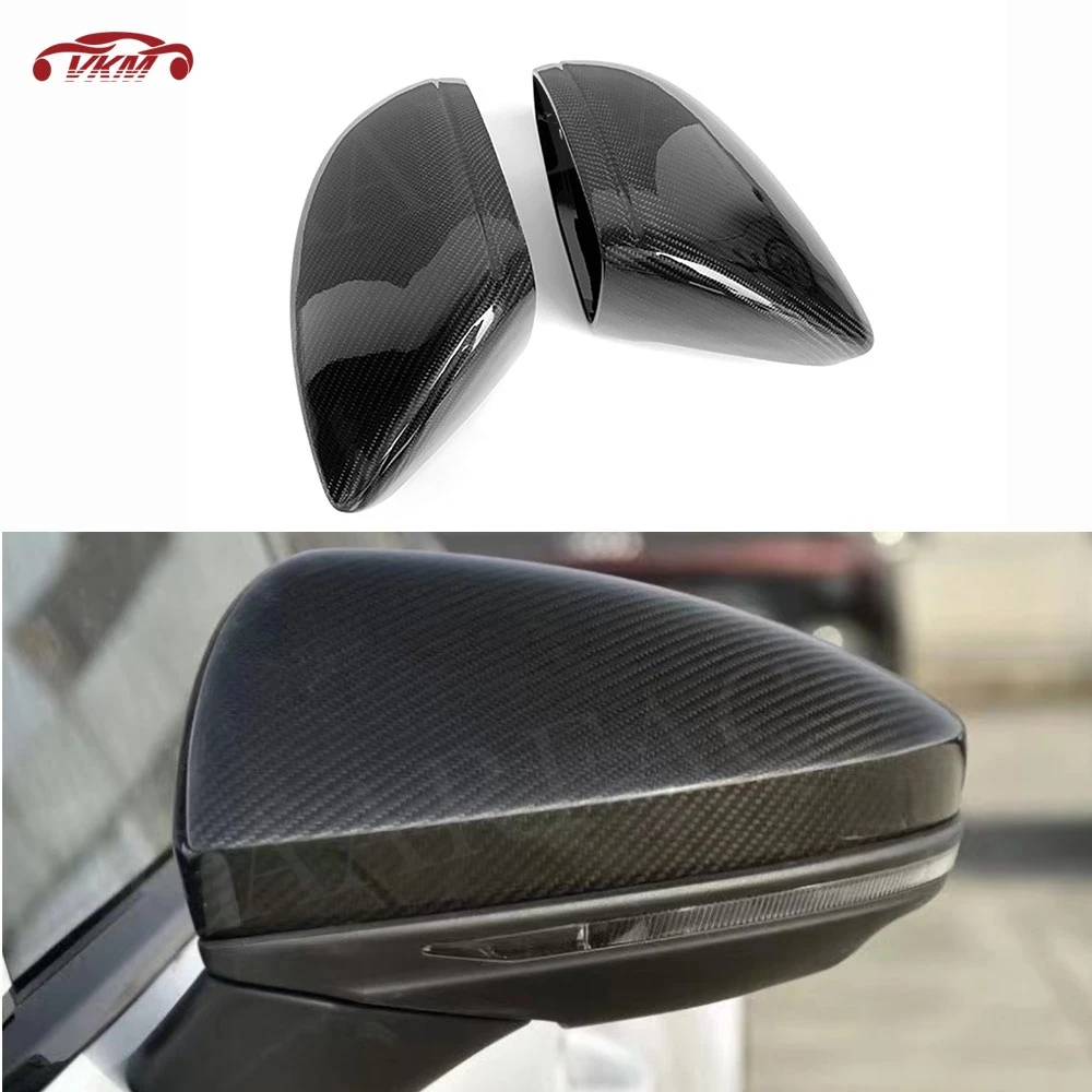 

Carbon Fiber for Audi C8 A6 S6 A7 S7 A8 2019-2024 with hole Rearview Mirror Cover Reverse Mirrors Shell Mirrors Case Housing