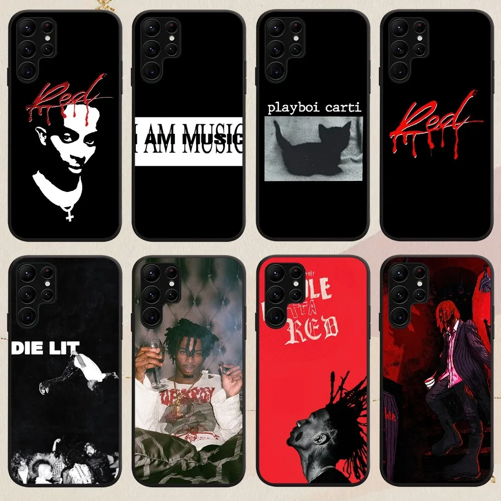 Rapper Playboi Carti Whole Lotta Red Phone Case For Samsung Galaxy S23 S24 S21 S22 S30 Note 20 10 Plus Lite FE Ultra Shell