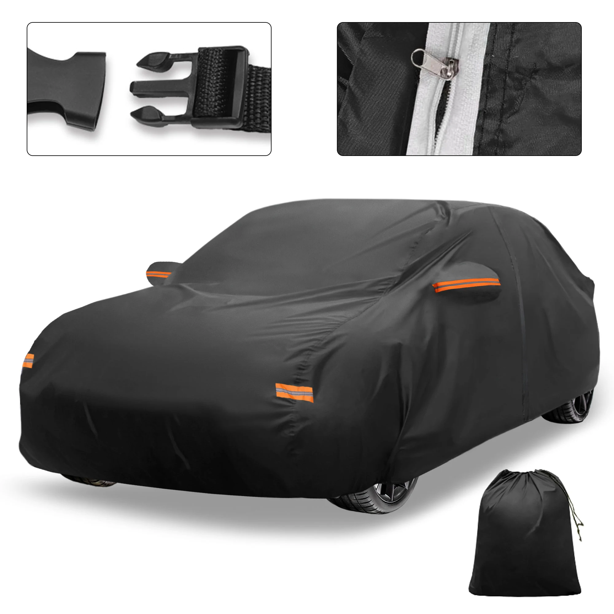 

Автомобильный чехол Motoforti, уличный водонепроницаемый чехол от солнца и дождя, защита от града с левой боковой молнией 210D-PU для Acura Integra