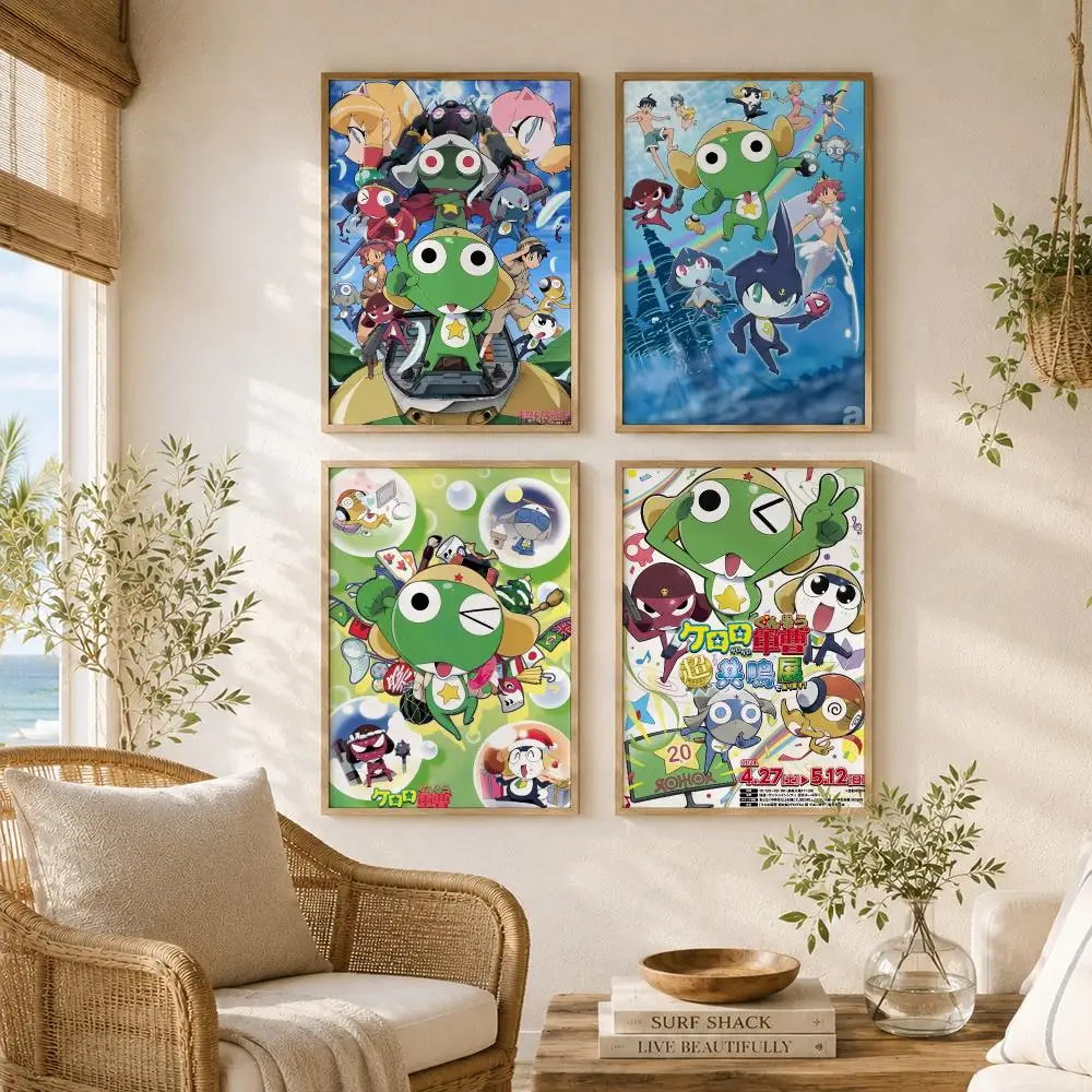 Anime K-Keroro Gunsou Cartoon Painting Calligraphy High-Quality Canvas Wall Mural Crease-Free For Living Room Bedroom Interiors
