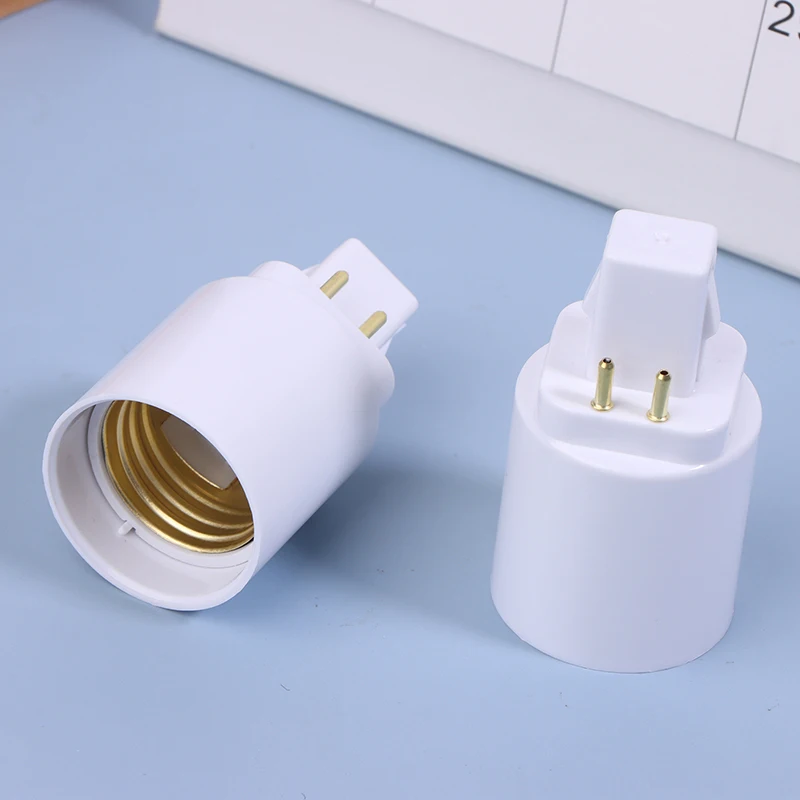 3Pcs 4 Pin Conductive G24 To E26/E27 Socket Adapter G24Q Lamp Base Adapter G24Q To Medium Light Socket Converter