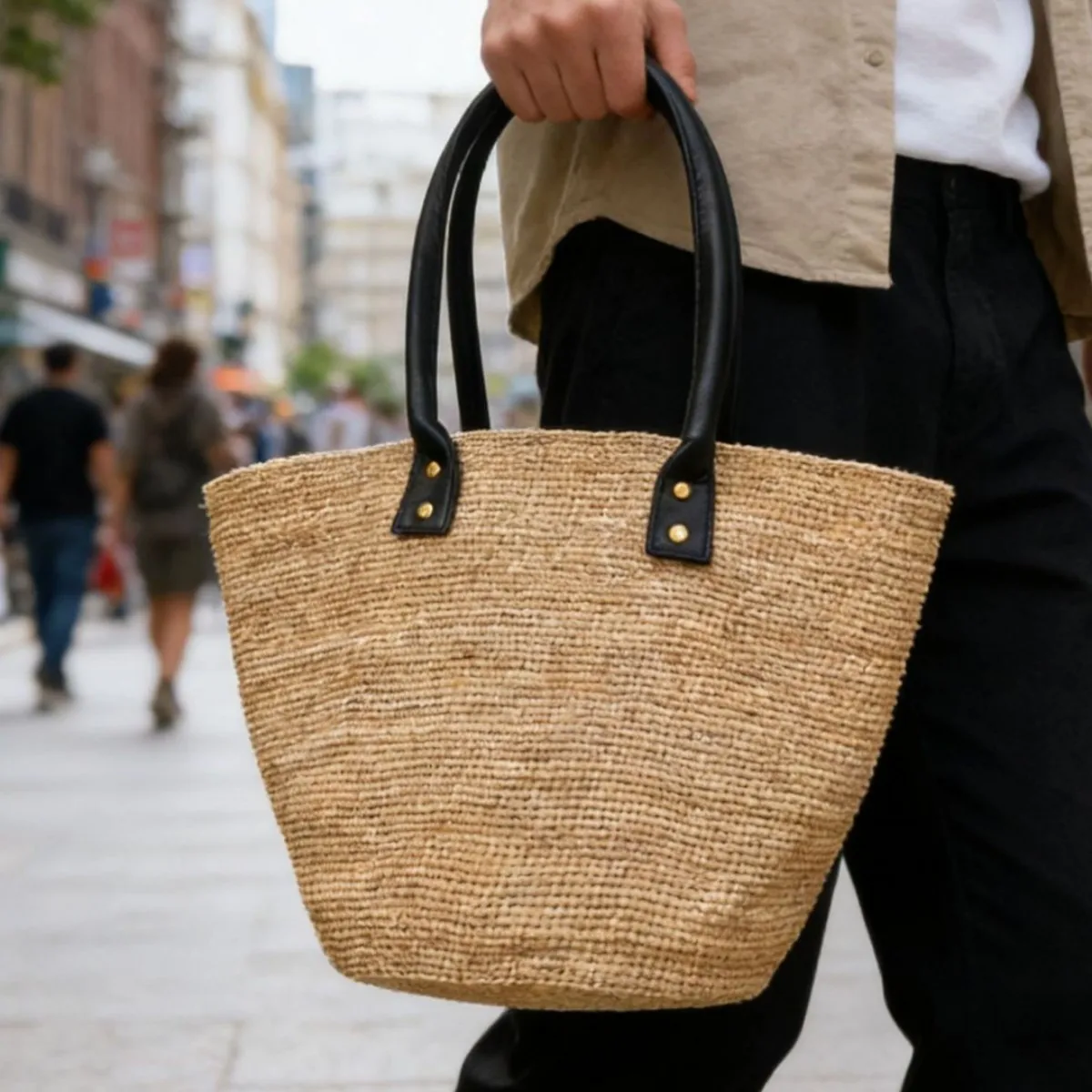 

Женская сумка большой вместимости, высококачественная сумка-тоут из лафита, модная плетеная сумка через плечо, летняя пляжная сумка