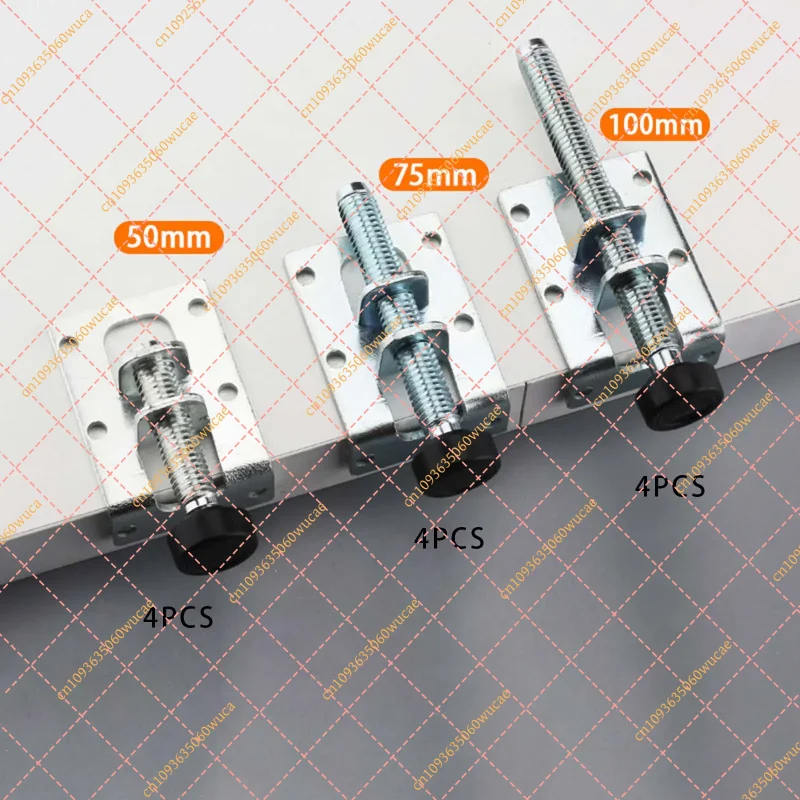 4PCS Steel Table Leveling Feet Adjustable Furniture Leg Levelers Desk Cabinet Bookcase Support Risers