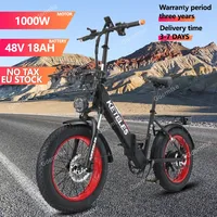 KETELES KS9 E Bike 1000W Motor 48V18AH Lithium Battery City Folding Electric Bike 20*4.0-inch Fat Tire Mountain Electric Bicycle