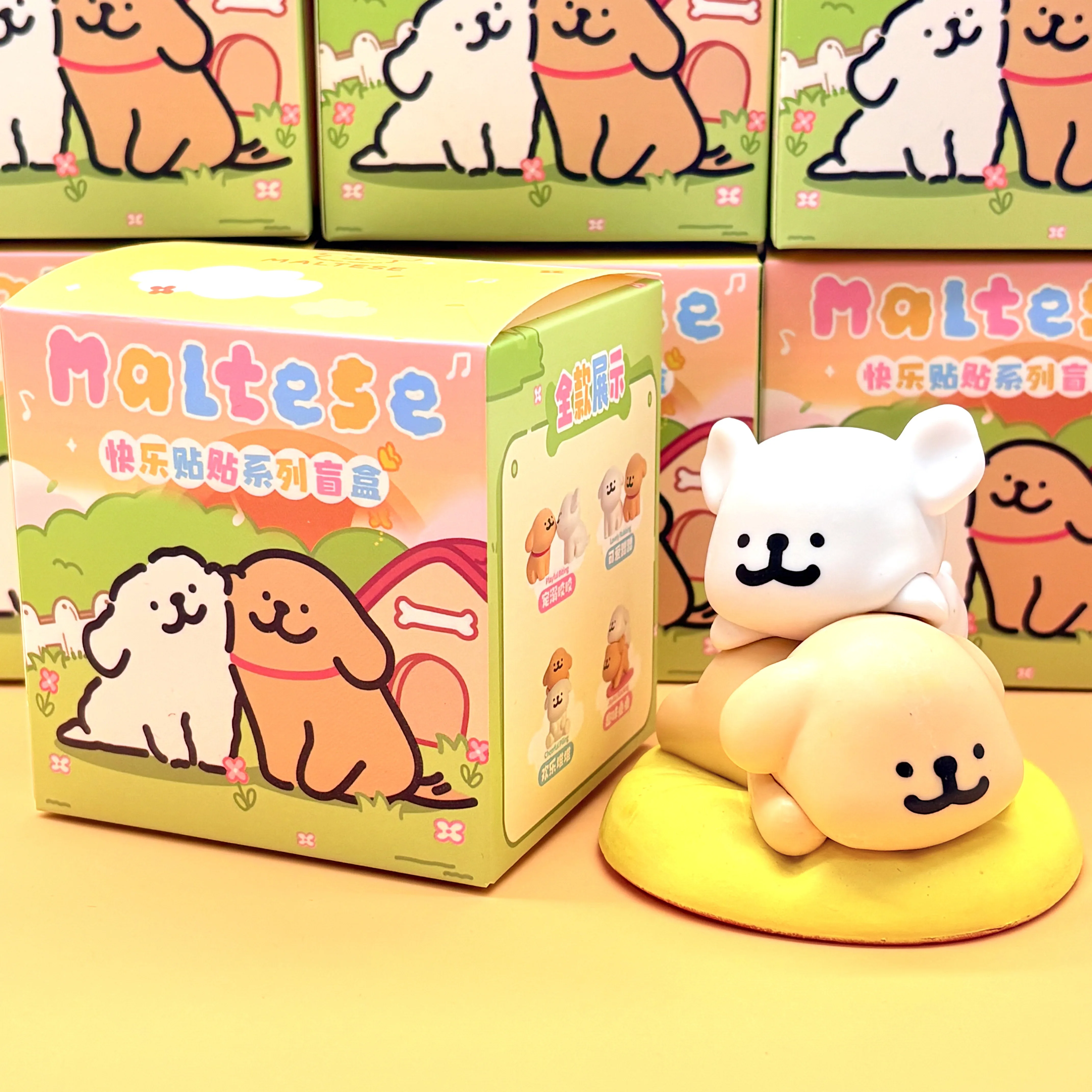 Neue Malteser Glücklich Kuscheln Serie Heißer Verkauf Trend Spielen Blind Boxen Nette Puppe Modell Desktop Dekorationen Ornamente Spielzeug Geschenk – Detail 5