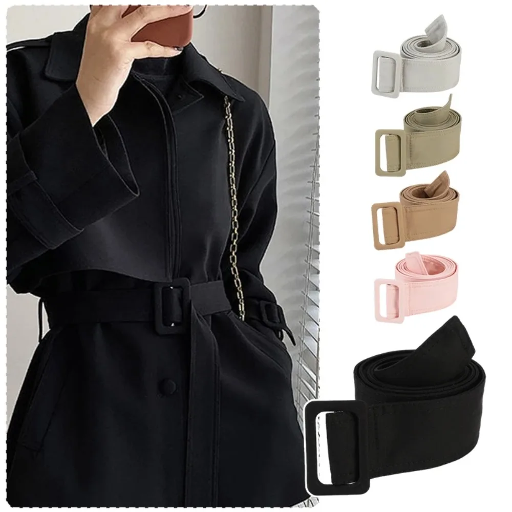 Solid Color Overcoat Waist Belt Fashion Replacement Cotton Waistband Belt Cloth Decorative Coat Belt Men