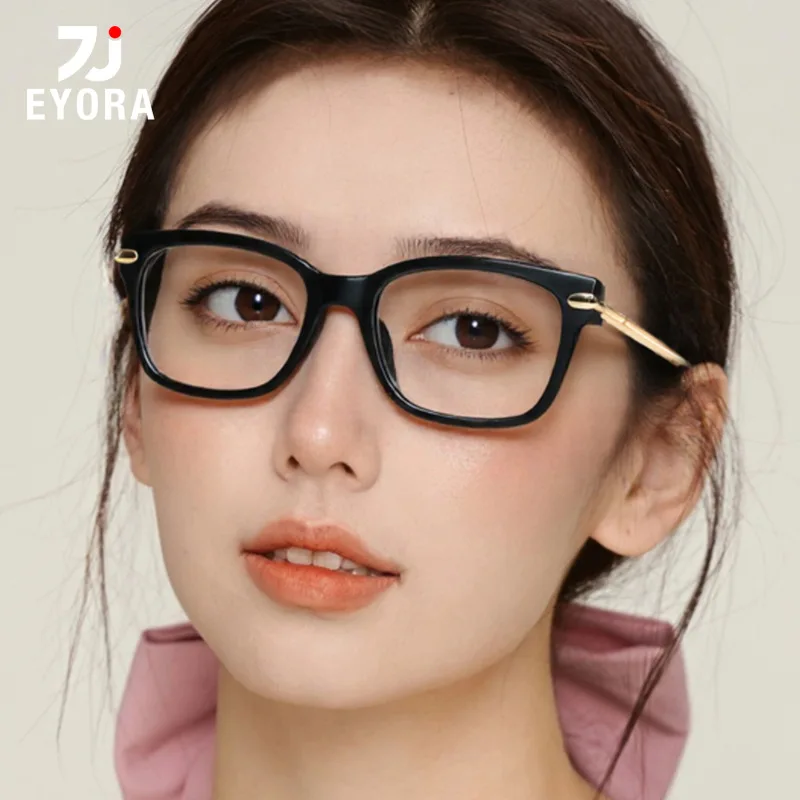 

EYORA Ultralight Cat Eye Anti-Reflective Reading Glasses Anti Blue Light Myopia Eyewear Photochromic Prescription Eyeglasses