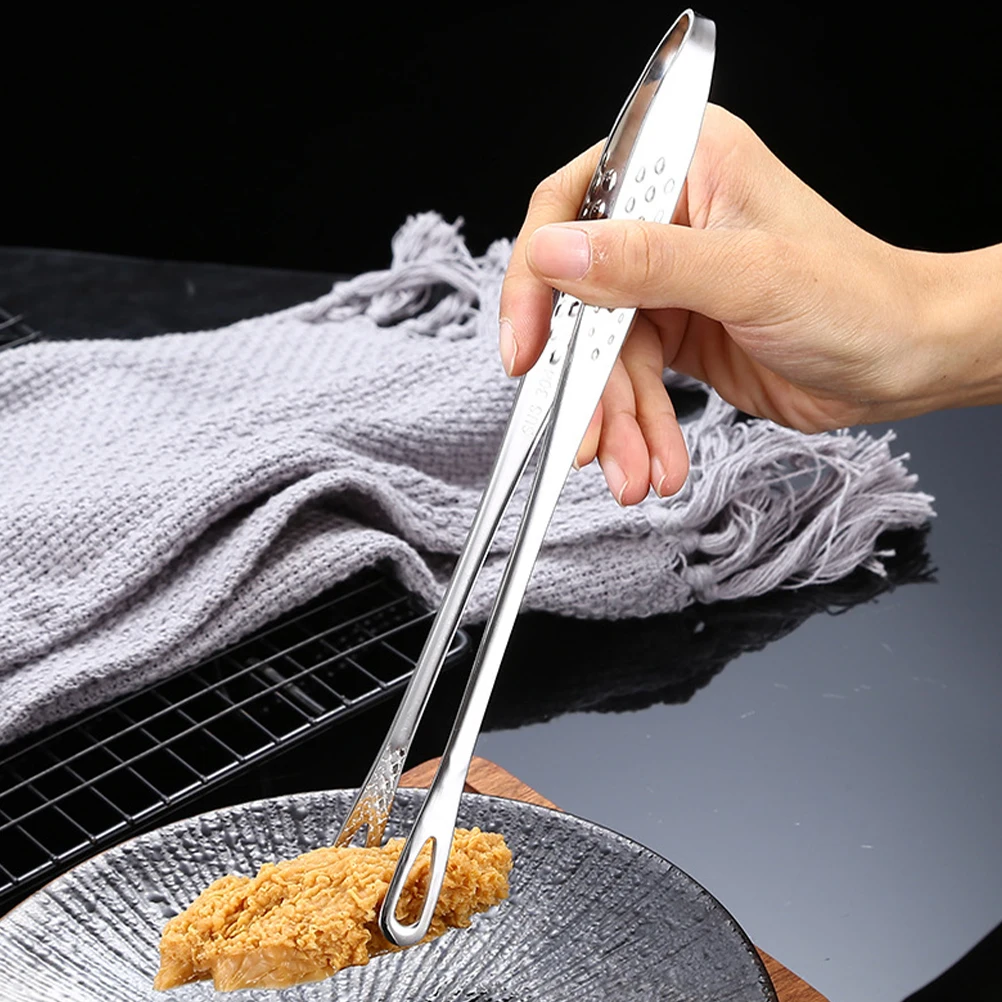 

3pcs Stainless Steel Barbecue Tongs Non Slip Food Cooking Clamp for Outdoor Korean BBQ Grill Buffet Durable Easy Clean Steak