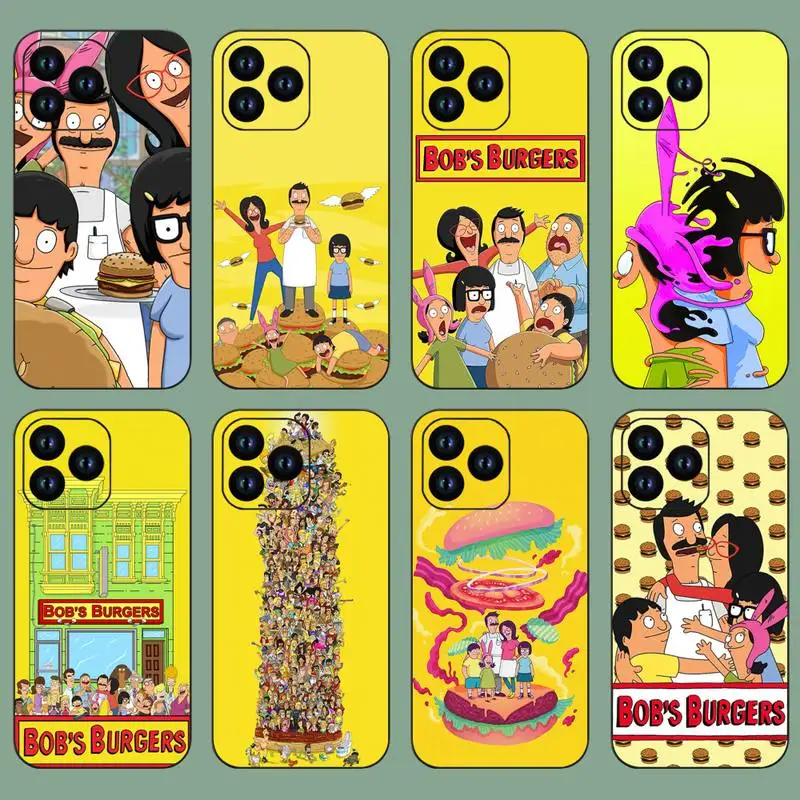 Cartoon B-Bob's B-Burgers Phone Case For iPhone 11 12 13 14 Mini Pro XS Max X S Plus XR Shell