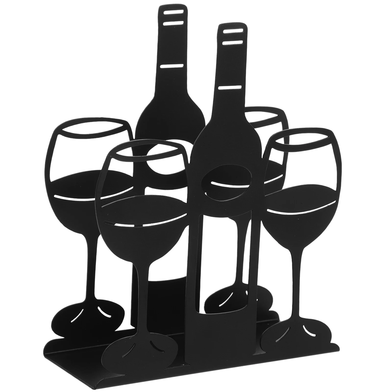 

Freestanding Metal Napkin Holder Wine Glass Design for Kitchen Table Tissue Dispenser Paper Napkin Organizer Dining Room Decor