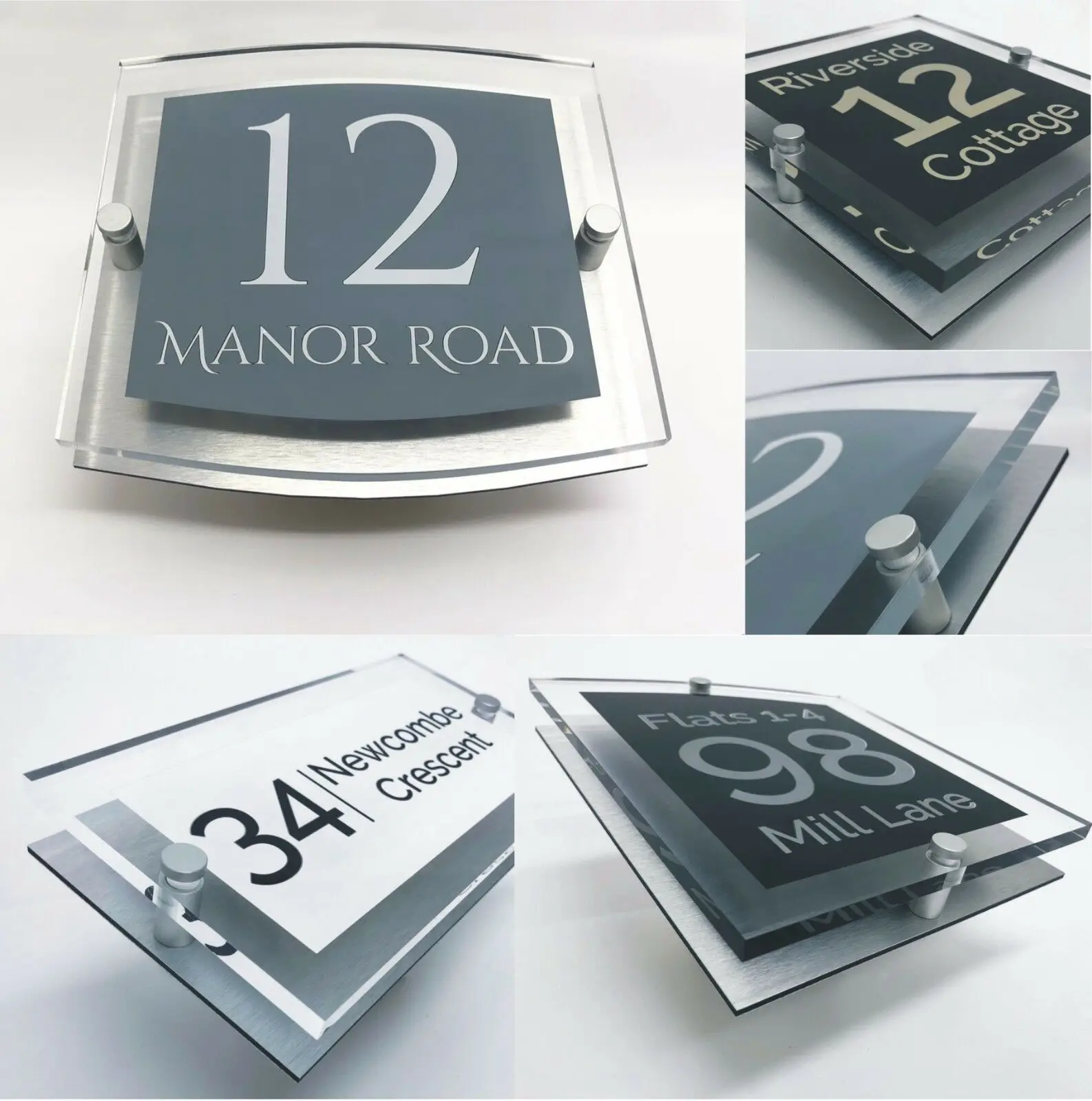 

Customized Door Number House Signs Personalised for your Home Acrylic Numbers and Names