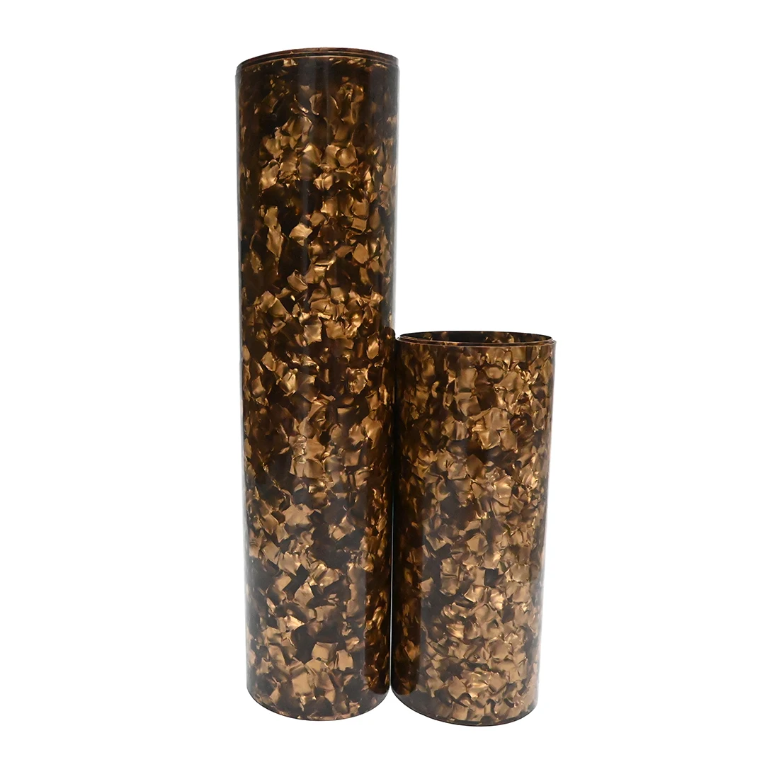 2Pcs Gauge 0.46mm Drum Wrap Musical Instrument Deco Sheet Pearl Coffee 10x60'' and 16x60''