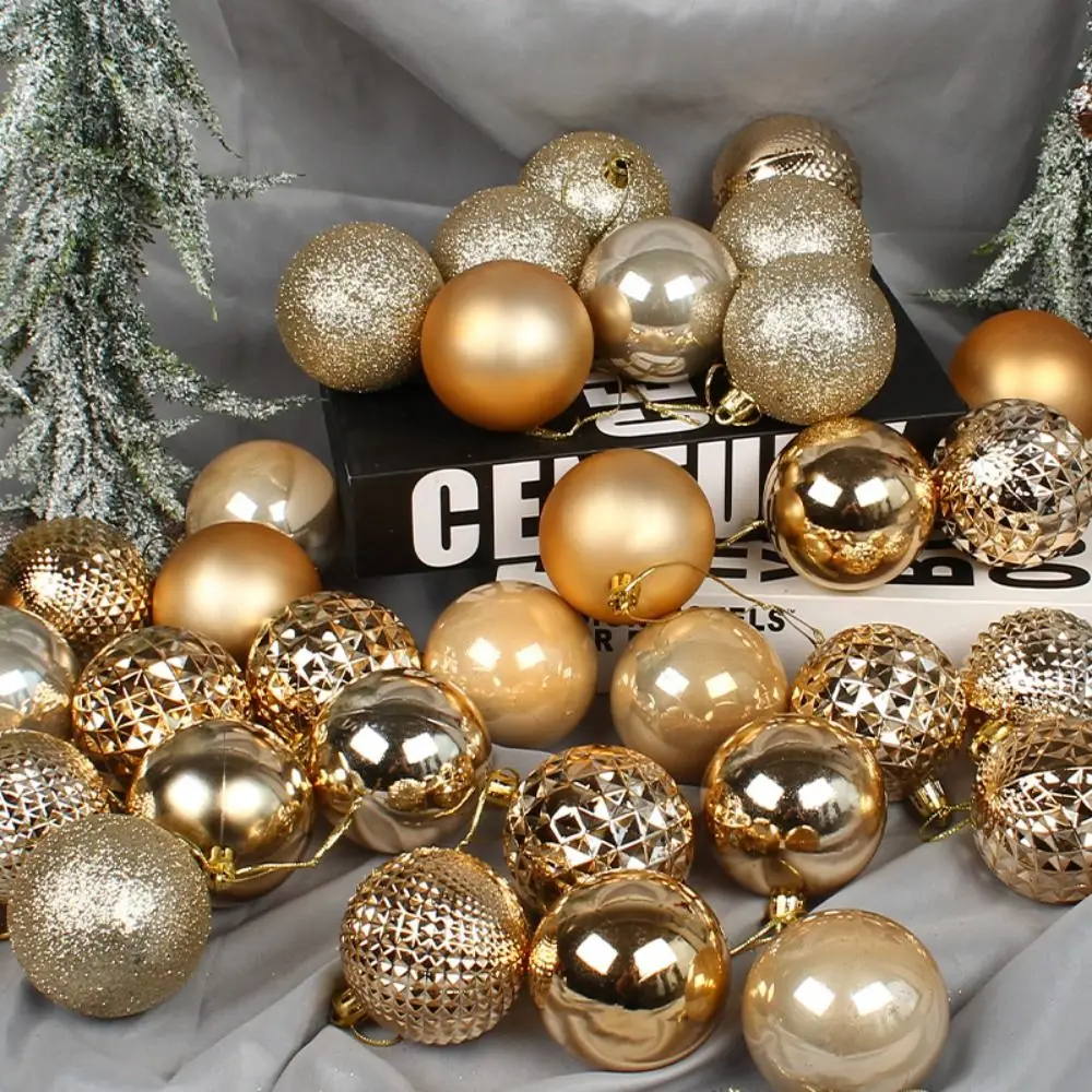 

36pcs 6cm Christmas Ball Set Big Shatterproof Christmas Tree Decoration Pendant Delicate Waterproof Hanging Ornament