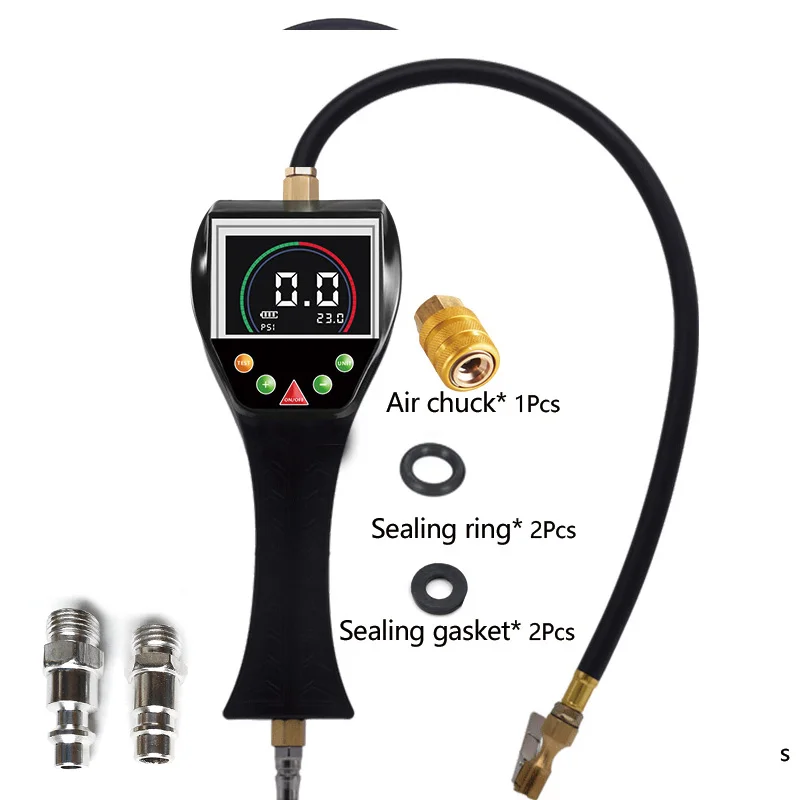 LCD Tire/tyre Inflate Pre-set Pressure Fully Automatic Inflator 4 Pressure Unit LCD Digital Display