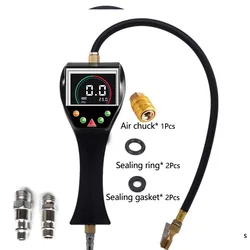 LCD Tire/tyre Inflate Pre-set Pressure Fully Automatic Inflator 4 Pressure Unit LCD Digital Display