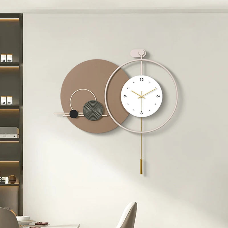 Movement Mechanism Wall Clock Korean Style Modern Creative Wall Clock Pendulum Silent Orloge Murale Moderne Room Decoration