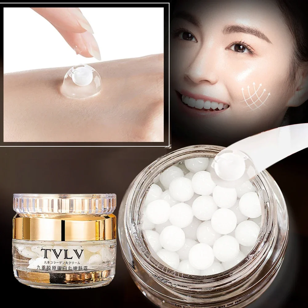 

collagen protein pill skin rejuvenating cream moisturizing reducing fine lines shrinking pores pearl face cream