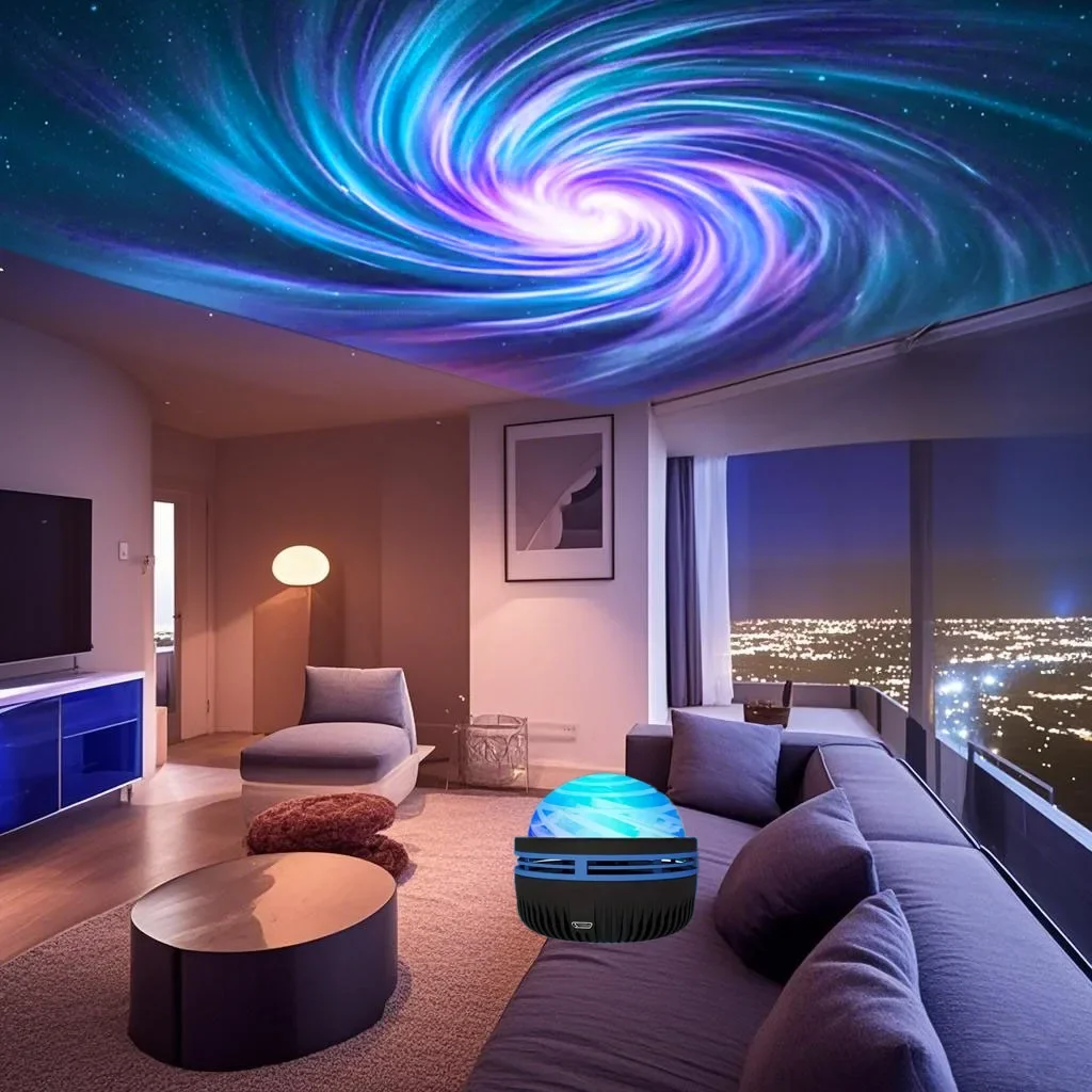 

Романтический светодиодный проектор Galaxy, ночник RGB, вращающееся северное освещение для спальни, идеальное украшение, расслабляющее средство для сна