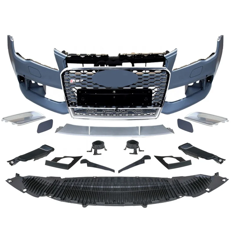 car bodiKits High quality Car accessories For A7 RS7 Style Front Bumper With grill for tuning parts PP Material 2009-2015