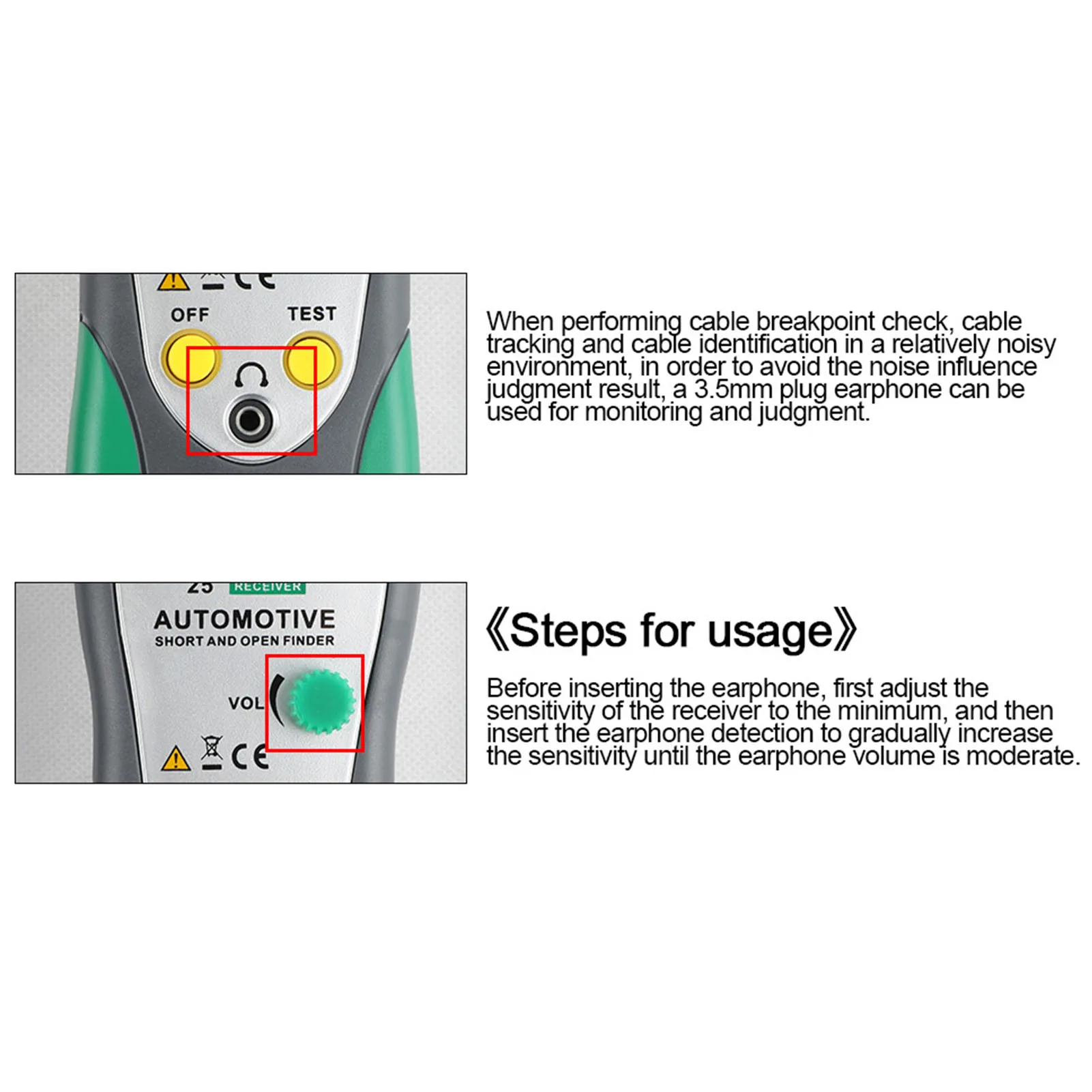 Black Circuit Tracer Non Invasive Circuit Tester Automotive Tester Automotive Tester Flexible Probe Non-contact Technology