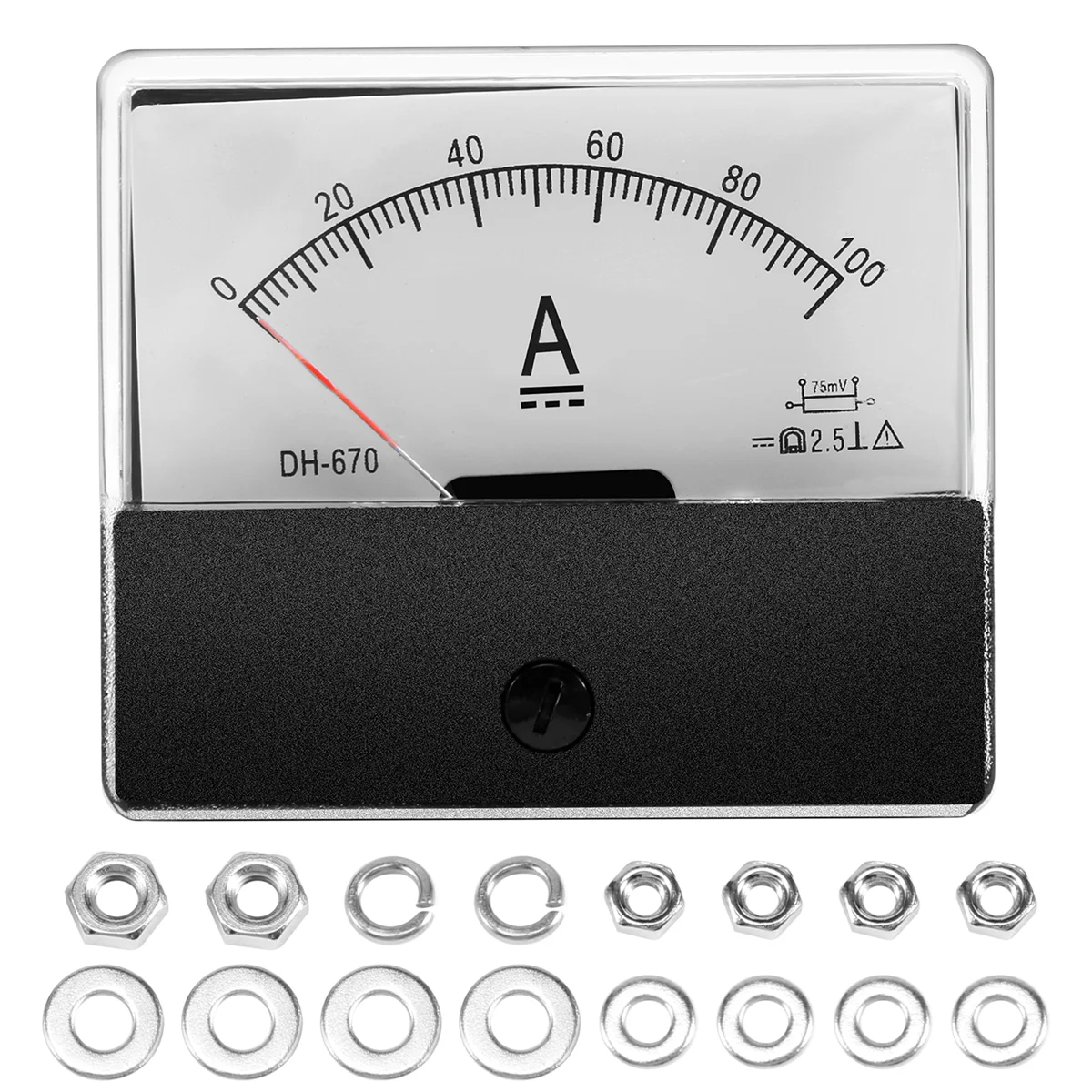 

DC 100A Analog Panel Ampere Current Counter Ammeter Meter -670