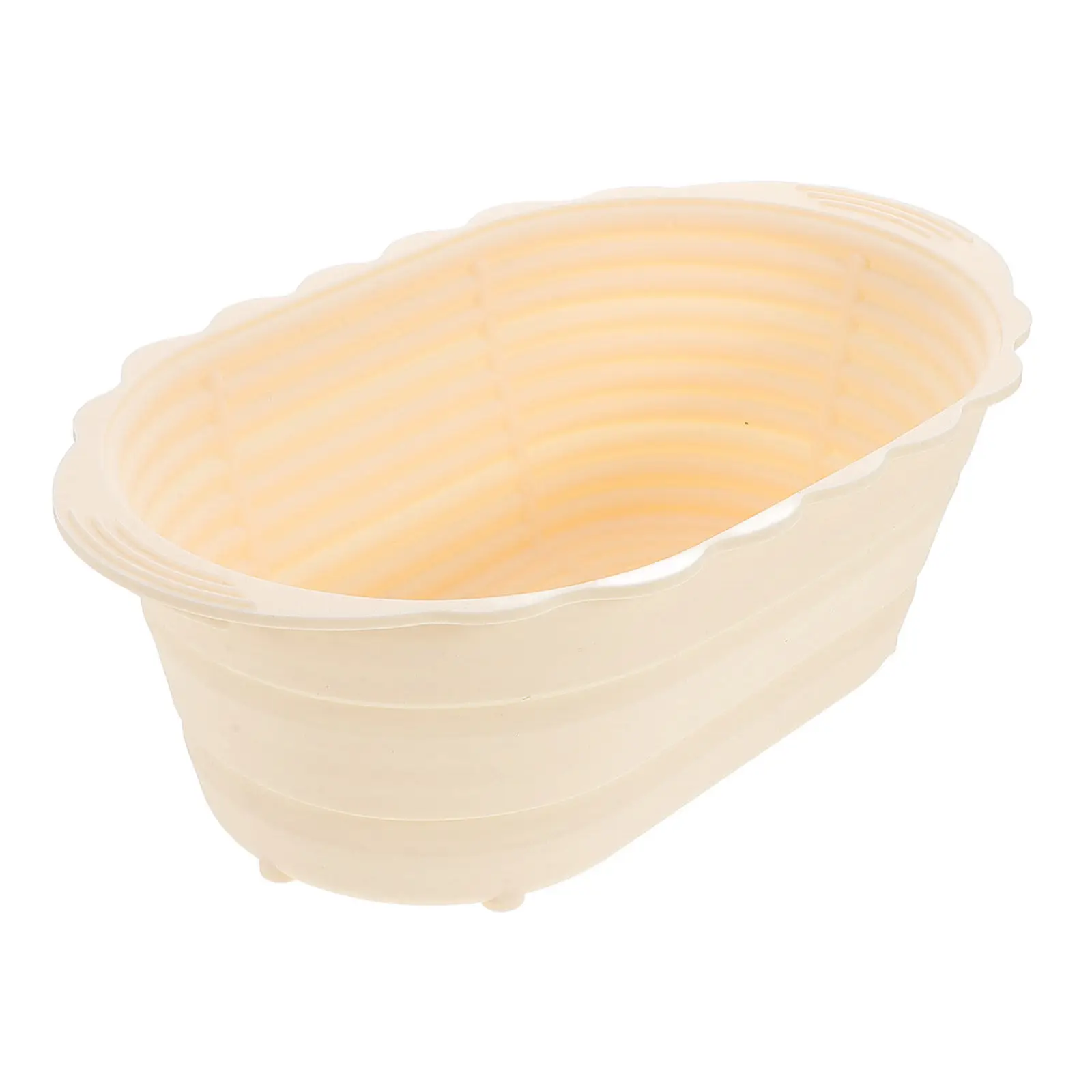 Silicone Oval Bread Proofing Basket Foldable Pink Large Capacity High Temperature Resistant Banneton Sourdough Dough Rising Bowl