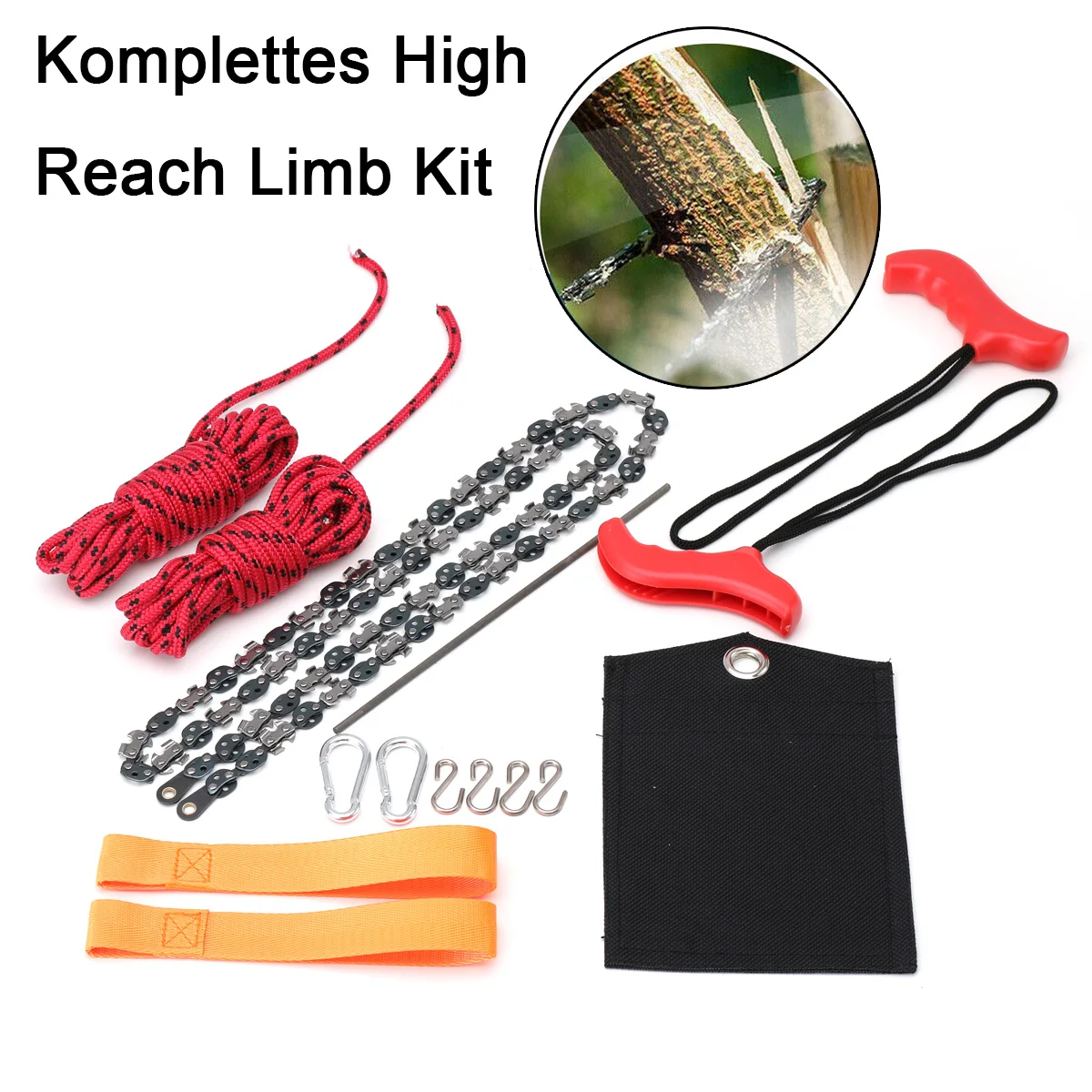 Tragbare Zugsäge 48 Zoll Handgeführte Drahtsäge Outdoor Survival Handkettensäge Multifunktions-Taschenkettensäge – Detail 12