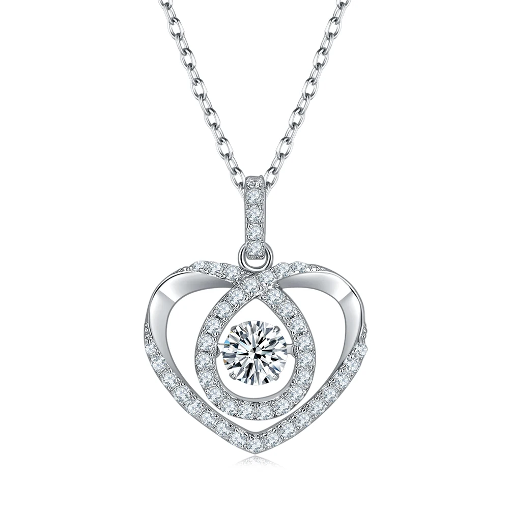 

Лидер продаж, кулон с муассанитом 0,5 карата, стерлинговое серебро S925 с сертифицированным GRA, движущееся ожерелье для женщин, ювелирные изделия, подарки, новинка 2023 года