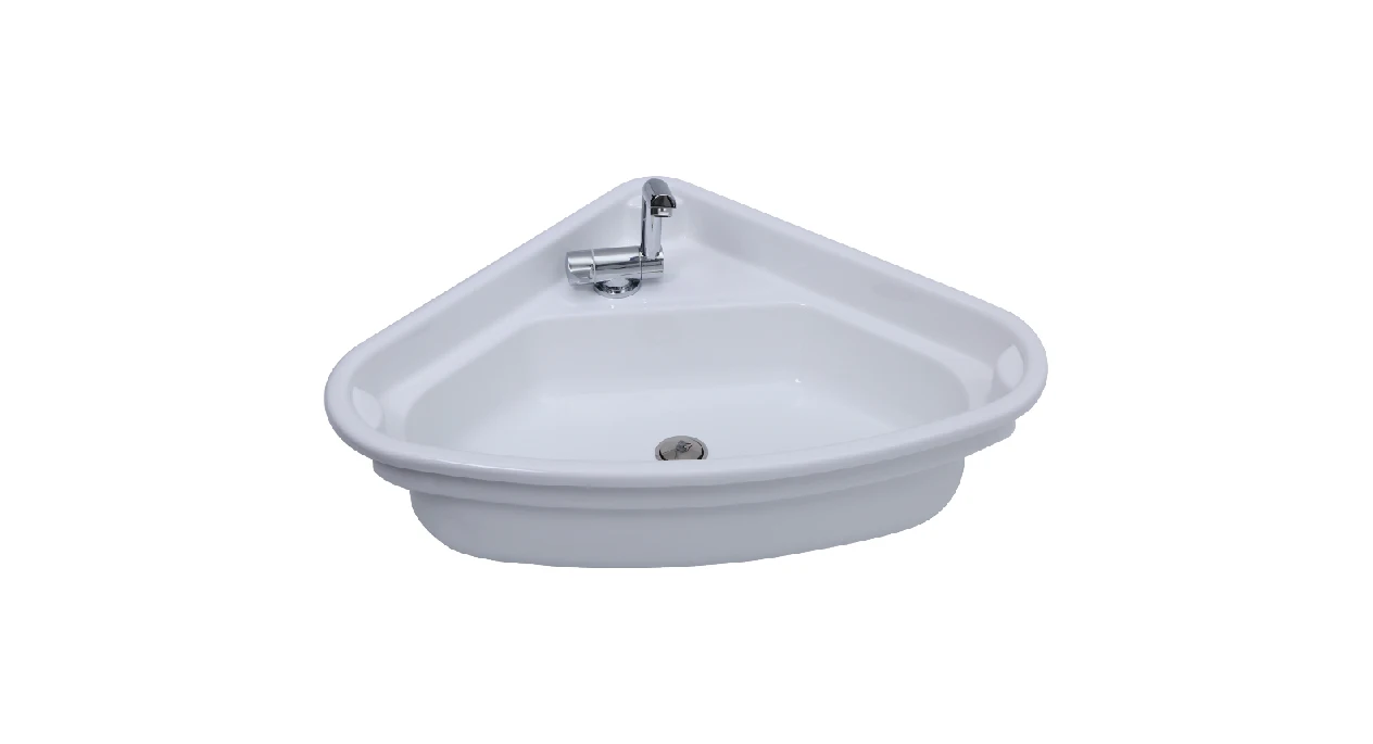 5.0/حوض RV من البلاستيك الأكريليك خفيف الوزن متنقل أبيض أو أسود حوض قافلة حوض غسيل RV