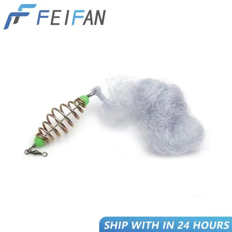 1 PC ตกปลาสุทธิส่องสว่างลูกปัดตาข่ายปลาทะเลสุทธิ Sticky TRAP ตาข่ายโยนสุทธิตกปลาฤดูใบไม้ผลิตกปลา Feeder TRAP เครื่องมือ