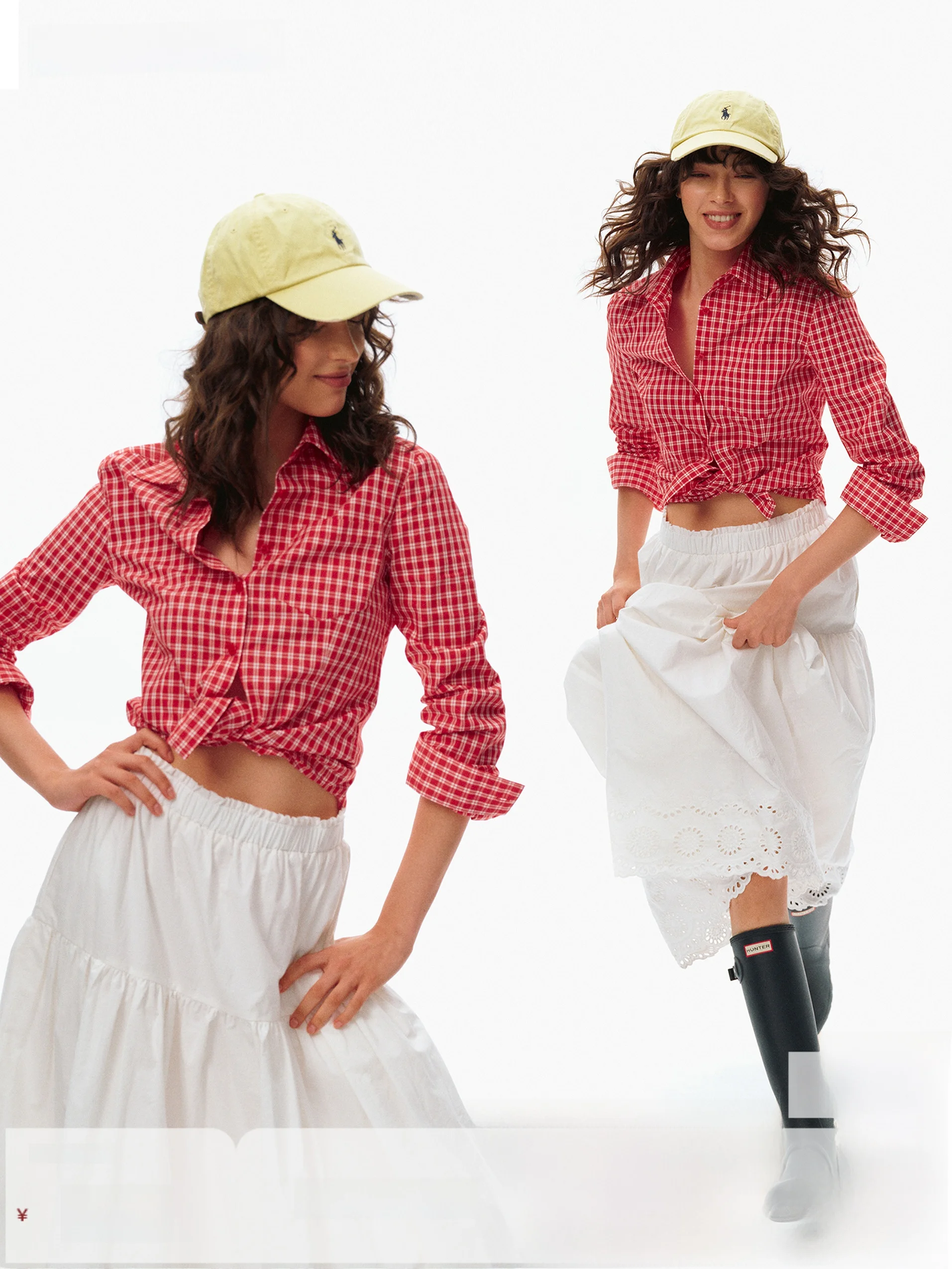 

SeeSimple High Saturation Color Slim Fit Ретро Красный Белый Клетчатый oulder irt Женский модный хлопок Long Sve Busin Cas...